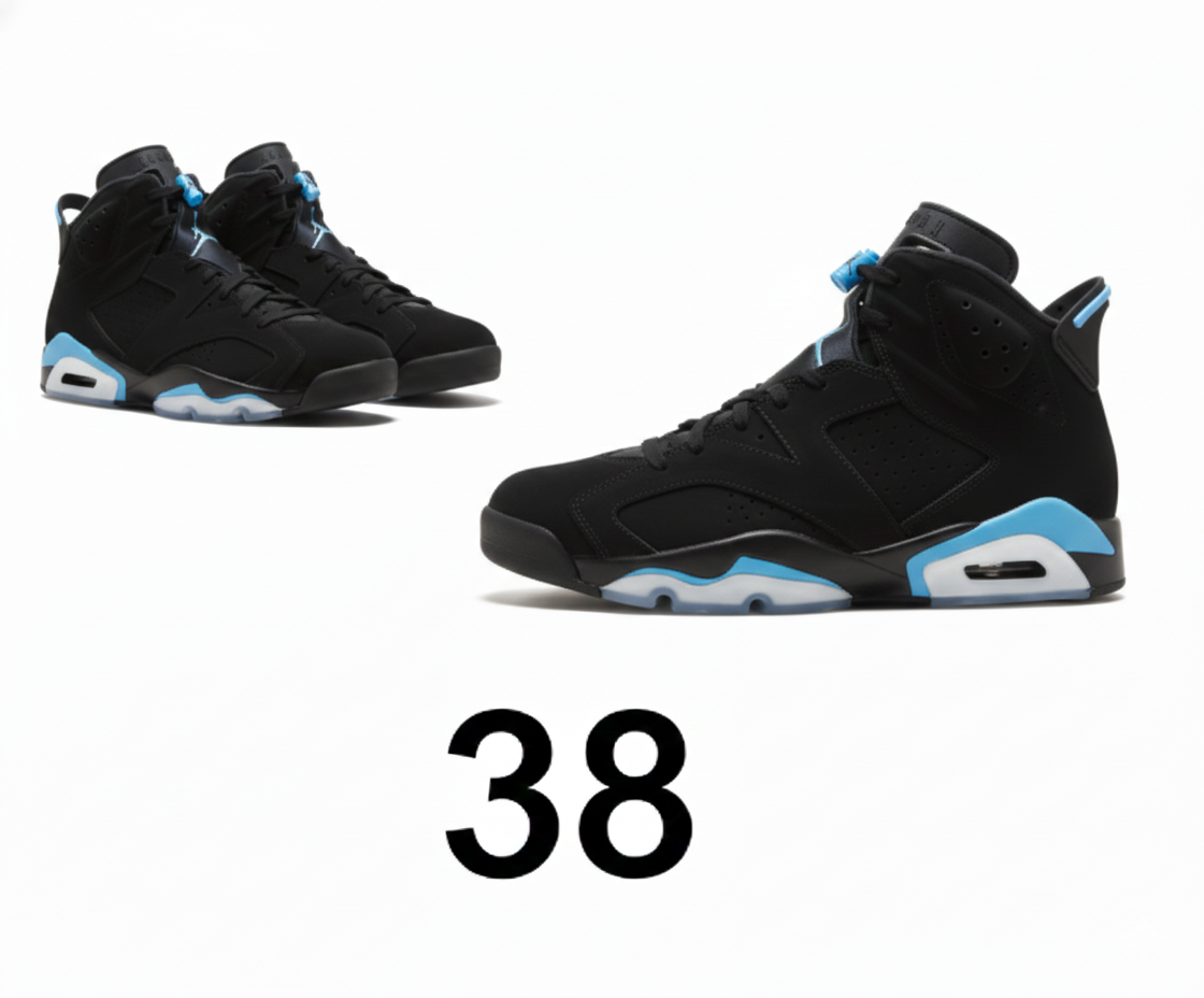 JORDAN AIR RETRO REPLICA - NEGROCELESTE- ZAPATO