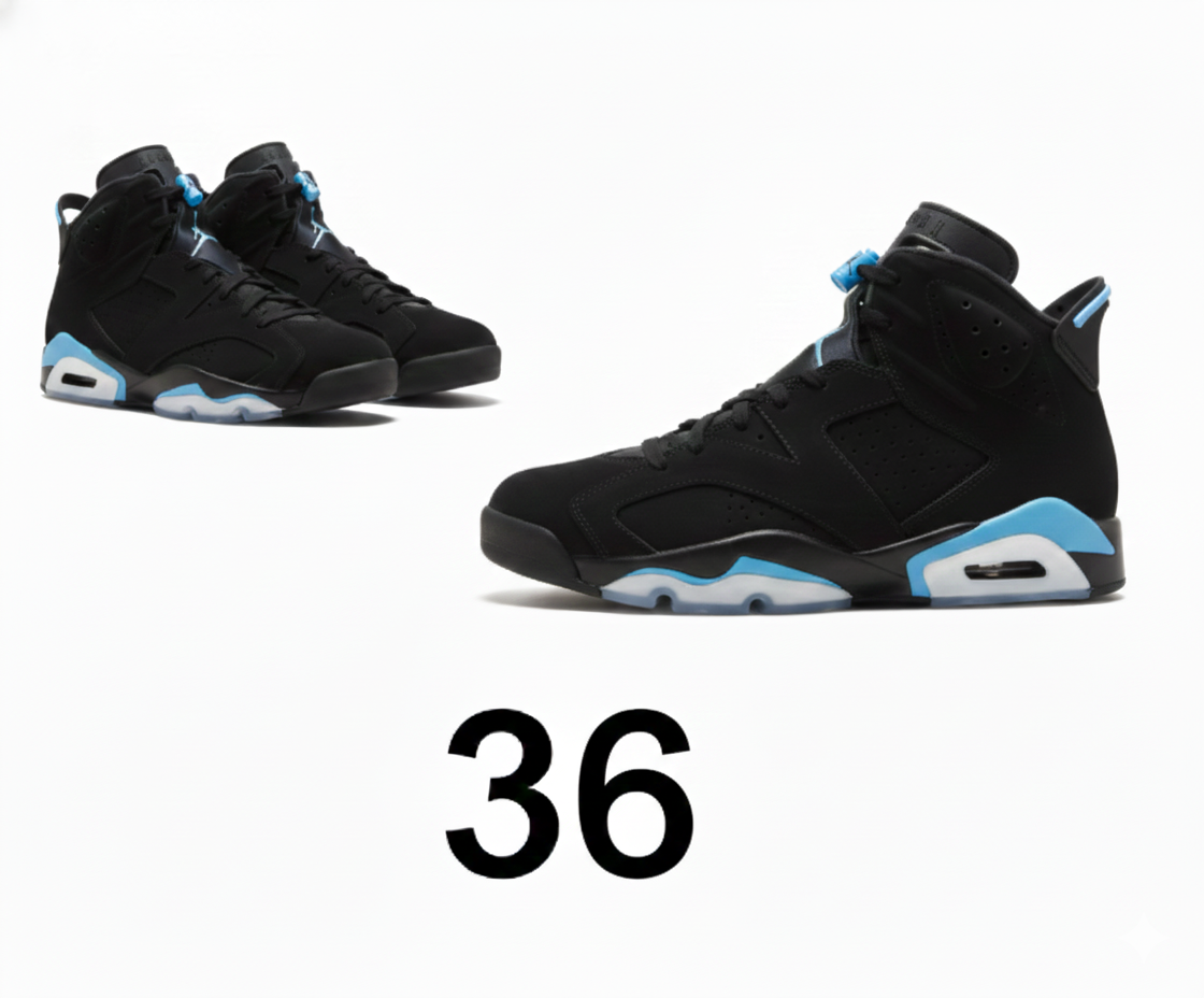 JORDAN AIR RETRO REPLICA - NEGROCELESTE- ZAPATO